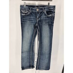 Vintage Y2K Ariya Jeans Womens Sz 10 Low Rise Bootcut Blue Jeans